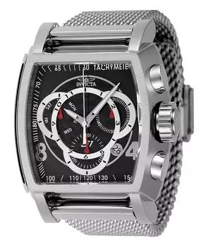 Invicta S1 Rally Chronograph из нержавеющей стали с черным циферблатом, кварцевые часы 46007 100M для мужчин чёрный
