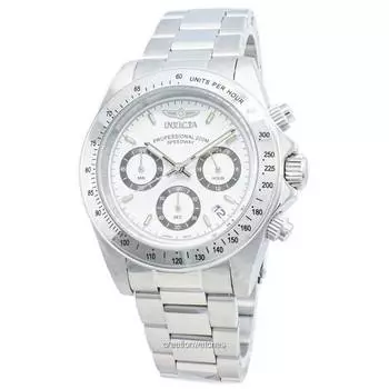 Invicta Speedway 200M Chronograph White Dial 9211 Мужские часы серебряный