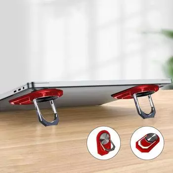 Invisible Invisible Notebook Holders Adjustable Self Adhesive Laptop Stand Notebook red-1pc