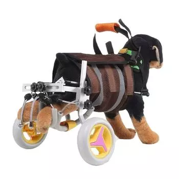 Инвалидная коляска для собак, инвалидная коляска для инвалидов, паралич, автомобиль, велотренажер, подходит для реабилитации задних конечностей, 4-9 кг, домашние животные серый
