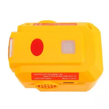 Инвертор источника питания Высокоэффективный портативный инверторный преобразователь источника питания с PD3.0 и интерфейсом типа C 200 Вт