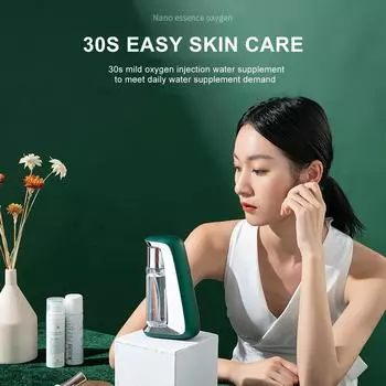 INXI001 Кислородный аппарат для лица Аэрограф Nano Mist Sprayer Портативный отпариватель для лица Beauty SPA Skin синий