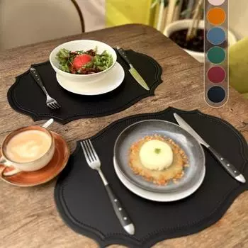 Inyahome 2PCS Ретро Обеденный Стол Коврик Стильный Теплоизоляционный Коврик с Кожаной И Нордической Водонепроницаемостью Для Западной Еды 2pcs 30x43cm