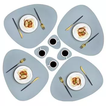 Inyahome набор из 4 подставок под приборы с подставками устойчивый к царапинам нескользящий водонепроницаемый маслостойкий моющийся коврик для пикника на открытом воздухе 4 sets