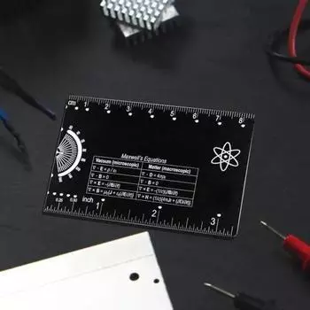 Инженерная линейка Карманный инженер Многофункциональный инструмент Сплав Линейка DIY Проекты Транспортир Компас Tech