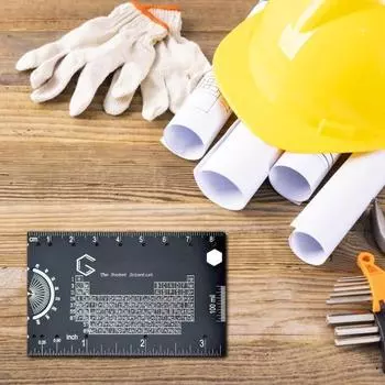 Инженерная линейка Yousheng, карманный инженерный транспортир, масштабная линейка из нержавеющей стали, метрическая, дюймовая, мини-мультиинструмент для инженеров, архитекторов, машинистов B