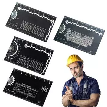 Инженерная линейка Yousheng Pocket Engineer Multi-Tool Alloy Ruler DIY Projects Protractor Compass Tech Gadget