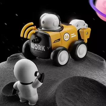 Инженерная машина Детская мультяшная игрушечная машинка Свисток астронавт инерционная машина Летний пляж Style D