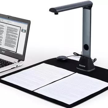 iOCHOW Book Scanner Document Scanner S3 17 миллионов автоматических пикселей поддерживает многоязычное распознавание символов формата A3, неразрушающий,