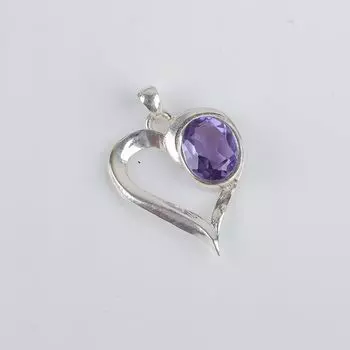 Иолит Драгоценный камень 925 Стерлинговое серебро Ювелирные изделия Ручной работы Подвеска Подарок для девушки CP-5-7