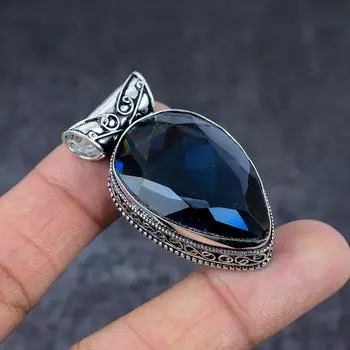 Иолит кварц драгоценный камень 925 стерлингового серебра ювелирное изделие подарочный кулон 1.89 e6r70