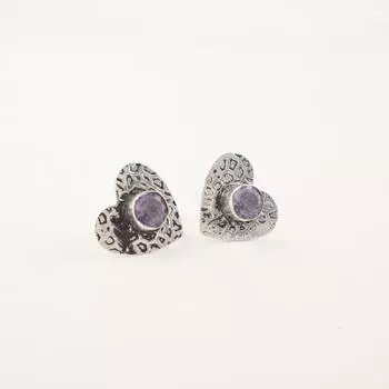 Iolite Gemstone 925 Sterling Silver Jewelry Handmade Stud Earrings0.6 For Women EE-143-3