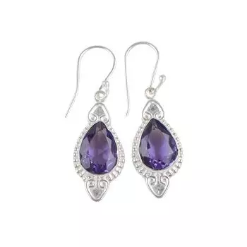Iolite Gemstone 925 Sterling Silver Jewelry Handmade Earrings 1.80 Gift For Her EE-42-7
