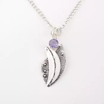 Iolite Gemstone 925 Sterling Silver Jewelry Handmade Pendant For Birthday Gift PP-36-7