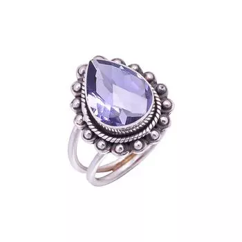 Iolite Gemstone 925 Sterling Silver Ring V8589, Vivid Blue Ring, Pear Ring, Valentin s Day Gift, Gift For Her, Birthday Gift, Handmade Jewelry, Silver