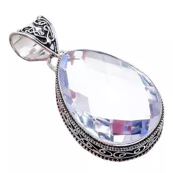 Iolite Quartz Gemstone Handmade 925 Sterling Silver Jewelry Pendant 2.17 AH-749 2.2 синий
