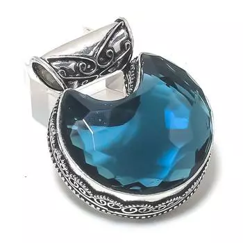 Iolite Quartz Gemstone Handmade 925 Sterling Silver Jewelry Pendant 1.65 q8U25