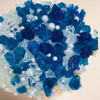 IOLOYU Смешанные бусины, детали для декора, детали из смолы, детали для аксессуаров, детали ручной работы, бусины из смолы для поделок, материалы для декора, браслет, ажурные бусины, цветы