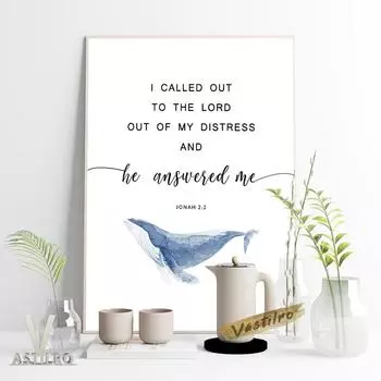 Иона отвечает мне отрывками из библейских стихов, художественными плакатами, акварельными иллюстрациями китов, картинами маслом. 21cm30cm NoFrame