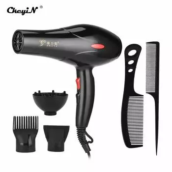 Ионный фен CkeyiN с 3 режимами нагрева и 2 скоростями. Профессиональный салонный фен для волос. Быстросохнущие волосы для детей. Использование в семейном салоне.