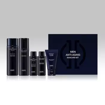 IOPE Мужской комплект из 2 предметов (эссенция 145 мл + эмульсия 120 мл + 3 вида миниатюр в комплекте)