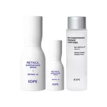 IOPE Retinol Super Bounce Serum 30 мл специальный (+Сыворотка 10мл+Био Эссенция 48мл), 1 комплект