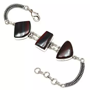 Iorn Tiger Gemstone Подарок для нее Серебряные ювелирные изделия Браслеты 7 Регулируемые