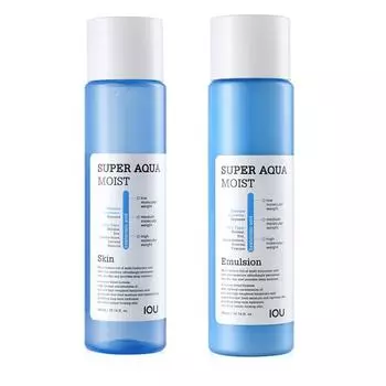 IOU Super Aqua Moist Skin 300ml + Emulsion 300ml 2-piece set
