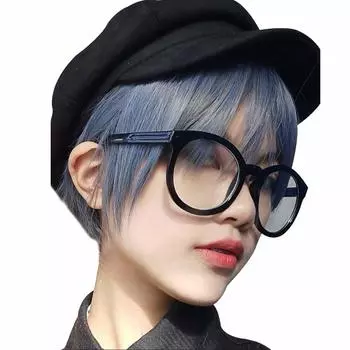 IOZO парик короткий полный парик средний черный парик наращивание волос переодевание студент интервью работа джентльмен маскировка косплей mens03 мужской mens wig мужской (синий) синий