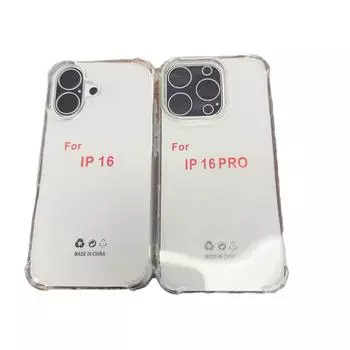 IP16 Transparent TPU Anti-Fall Mobile Phone Case - Air Bag Protective Cover IP16PLUS