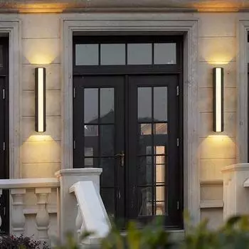 IP65 Уличный водонепроницаемый настенный светильник для лестницы, коридора, двора, внешнего балкона, светодиодные настенные светильники вверх и вниз для внутреннего и наружного использования Warm White 3000K