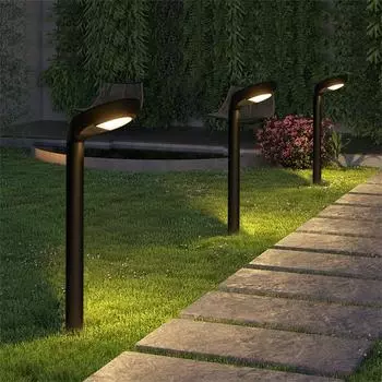 IP65 Водонепроницаемый 10 Вт светодиодный солнечный светильник для садовой дорожки, алюминиевый светильник для двора, солнечный светильник, уличные солнечные ландшафтные газонные лампы 3 Color