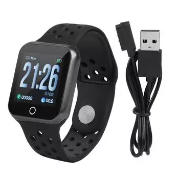 IP67 Водонепроницаемый смарт-браслет артериальное давление пульсометр спортивные шагомер часы черный чёрный