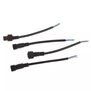 Ip68 2-контактный 0,3/0,5/0,75/1 квадратный водонепроницаемый мужской женский кабельный разъем, удлинительная линия, открытый светодиодный проводной разъем as the picture