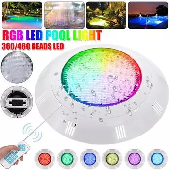 IP68 RGB светодиодный светильник для бассейна 360/460LED водонепроницаемый AC12V уличный подводный светильник для пруда с дистанционным управлением 360LED
