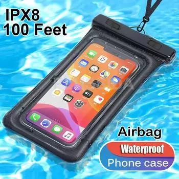 IP68 Универсальный плавающий чехол для смартфона с подушкой безопасности Водонепроницаемый мешок для плавания