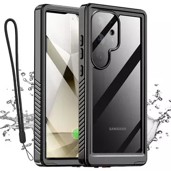 IP68 Водонепроницаемый чехол для Samsung S24 S23 S22 Ultra Plus A55 A35 A34 A15 RedPepper Cover Дайвинг Подводный плавание Спорт на открытом воздухе Samsung S24 Ultra чёрный