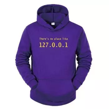 IP-адрес, уличная одежда, нет места лучше, чем 127.0.0.1, толстовка с капюшоном в стиле компьютерной комедии, забавный подарок на день рождения для унисекс, толстовки для программистов и компьютерных фанатов L