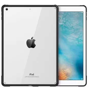 iPad Case MoKo iPad Generation inch Clear Case TPU Frame PC Shell Shock Absorption Scratch Resistant Precision Design Thin Frame Black Transparent