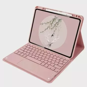 iPad Pro 11 (2021) Кожаный чехол с беспроводной Bluetooth-клавиатурой Air4 и слотом для стилуса Xiaomi 5 iPad 9.7/Air2/Pro 9.7 (Lower Pen Slot)