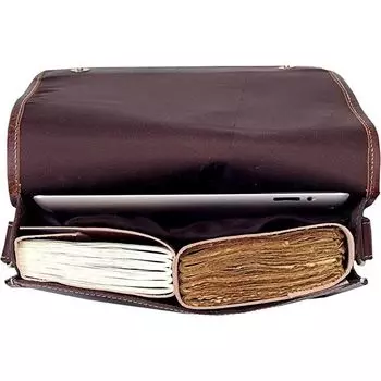 iPad Tablet Мужской небольшой чехол из натуральной кожи на плечо для паспорта мужская сумка 11 x 9 x 3 in коричневый