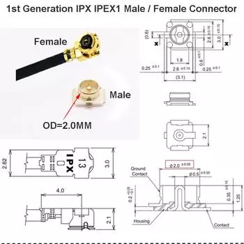 IPEX U.FL-R-SMT SMT PCB разъем платы для SMD IPX штекер мини-карта антенна база