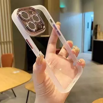 Iphone14 Pro Flash Drill пленка для объектива Hd прозрачная акриловая задняя панель чехол для мобильного телефона силиконовая мягкая рамка 11 12 13 Pro Max iPhone 13 синий