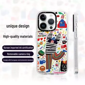 iPhone14ProMax/13Pro15 Креативный прозрачный чехол для телефона в горошек: Модно и надежно! 13 pro