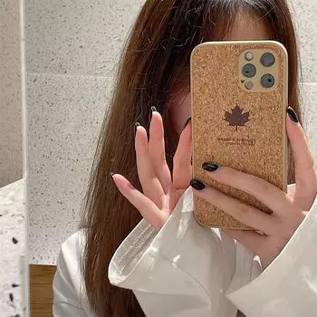 iPhone 15ProMax Cooling Case with Log Design and Maple Leaf Protection for 11/13/14ProMax