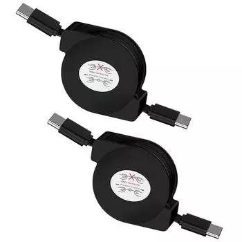 iPhone 16 USB-C и кабель 3A/60W для быстрой зарядки, выдвижной зарядный кабель типа C 15 Pro Max/Galaxy iPad Pro/Air MacBook Различные варианты поддержки (1м, черный, комплект