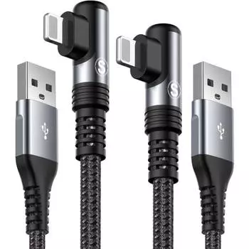 iPhone Charging Cable L Shape [3M+3M/Set of 2] MFi Certified 2.4A Fast Charging iPhone Charger Cable Ultra Durable iPhone14/Plus/pro/Pro Max 13 12 11