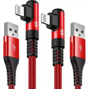 iPhone Charging Cable L Shape [3M/Set of 2] MFi Certified 2.4A Fast Charging iPhone Charger Cable Ultra Durable iPhone14/Plus/pro/Pro Max 13 12 11 Pro