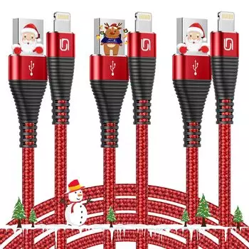 iPhone Charging Cable Lightning Cable Set of 3 iPhone Charger Cable Fast Charging Lightning Cable MFi Certified iPhone Charging Cable Disconnection