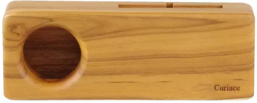 iPhone wooden speaker stand No power required Compatible with plus (Teak)